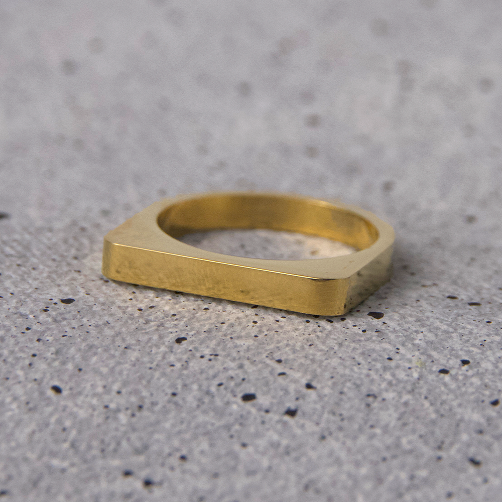 Anillo Sol Cuadrado