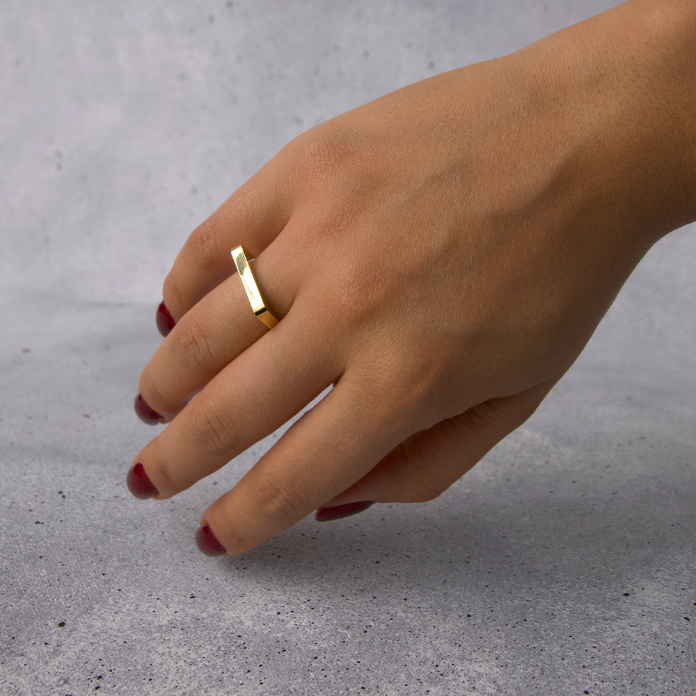 Anillo Sol Cuadrado