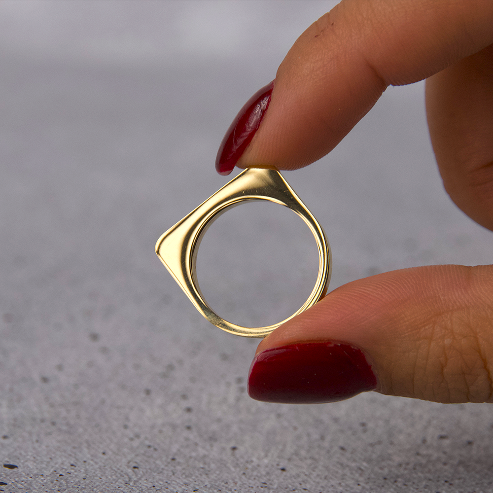 Anillo Sol Cuadrado